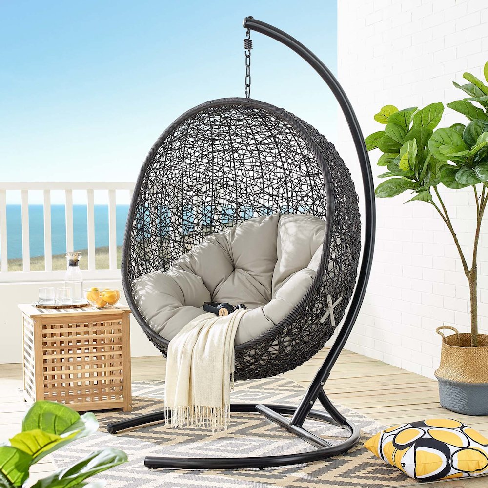 Encase Swing Outdoor Patio Lounge Chair. Picture 6