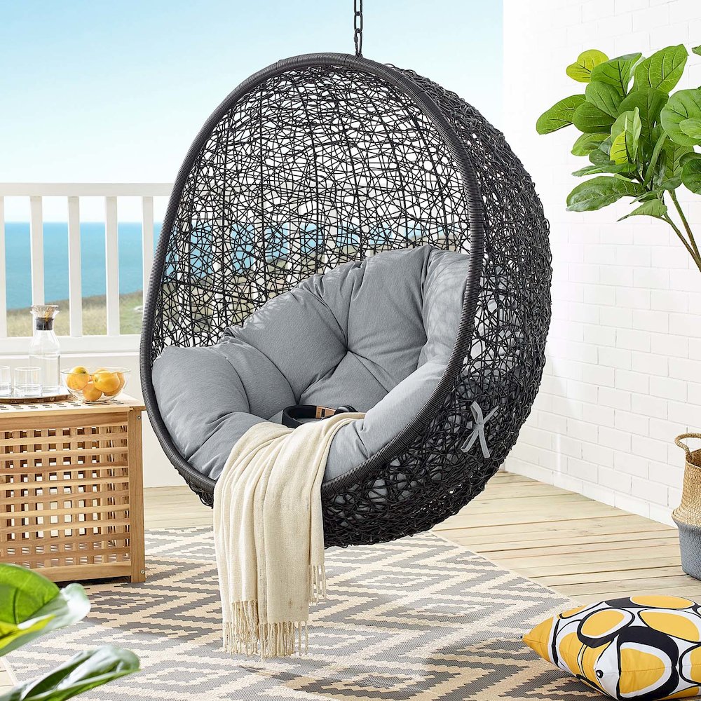 Encase Swing Outdoor Patio Lounge Chair. Picture 7
