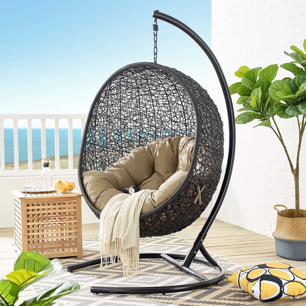 Encase Swing Outdoor Patio Lounge Chair. Picture 6