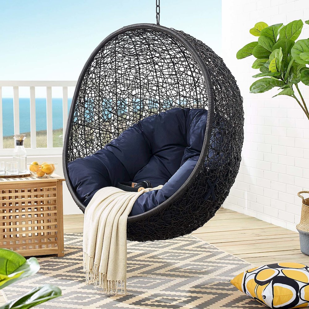 Encase Swing Outdoor Patio Lounge Chair. Picture 7