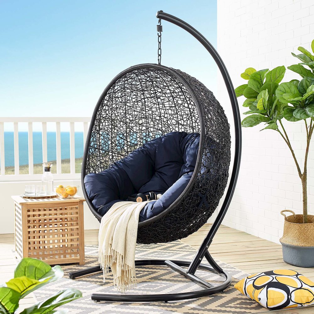 Encase Swing Outdoor Patio Lounge Chair. Picture 6