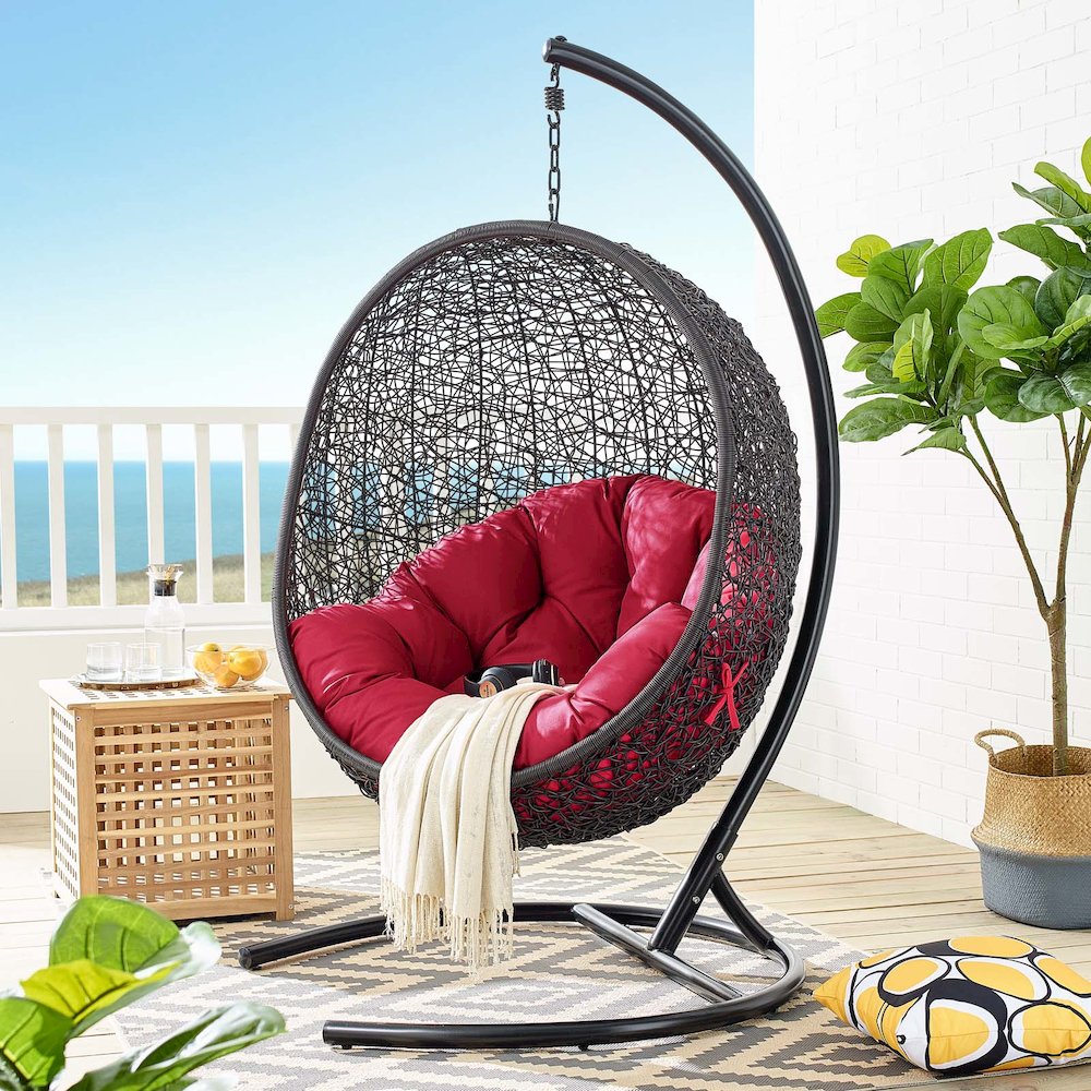 Encase Swing Outdoor Patio Lounge Chair. Picture 6