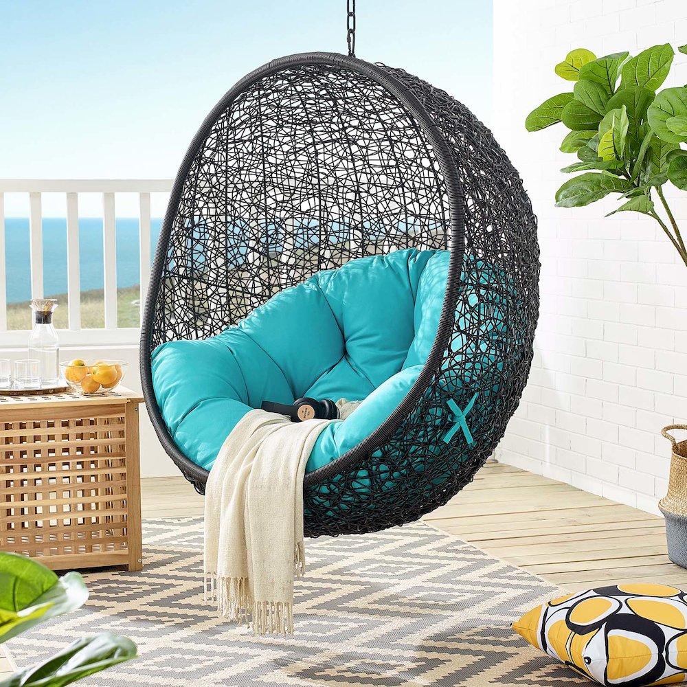 Encase Swing Outdoor Patio Lounge Chair. Picture 7