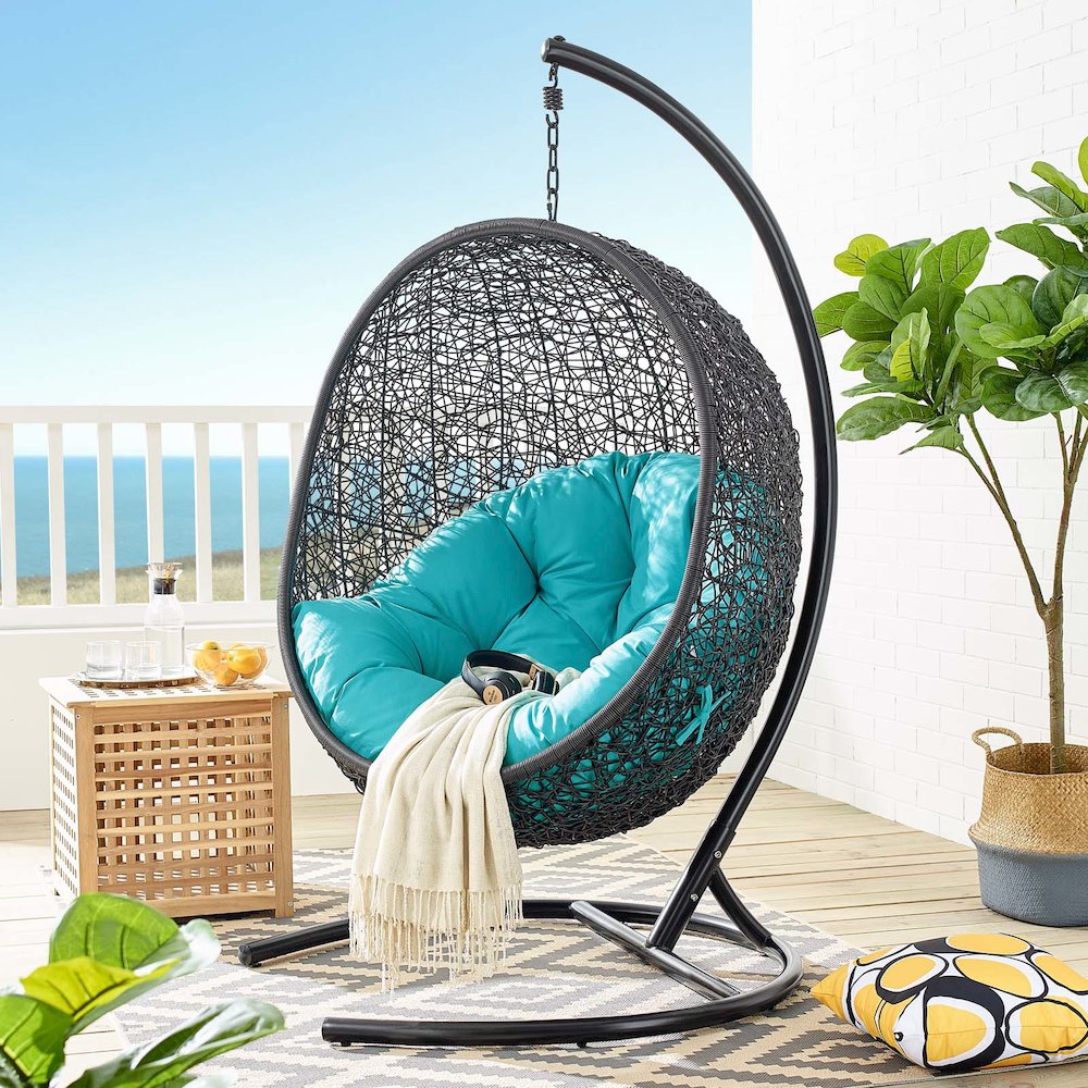 Encase Swing Outdoor Patio Lounge Chair. Picture 6