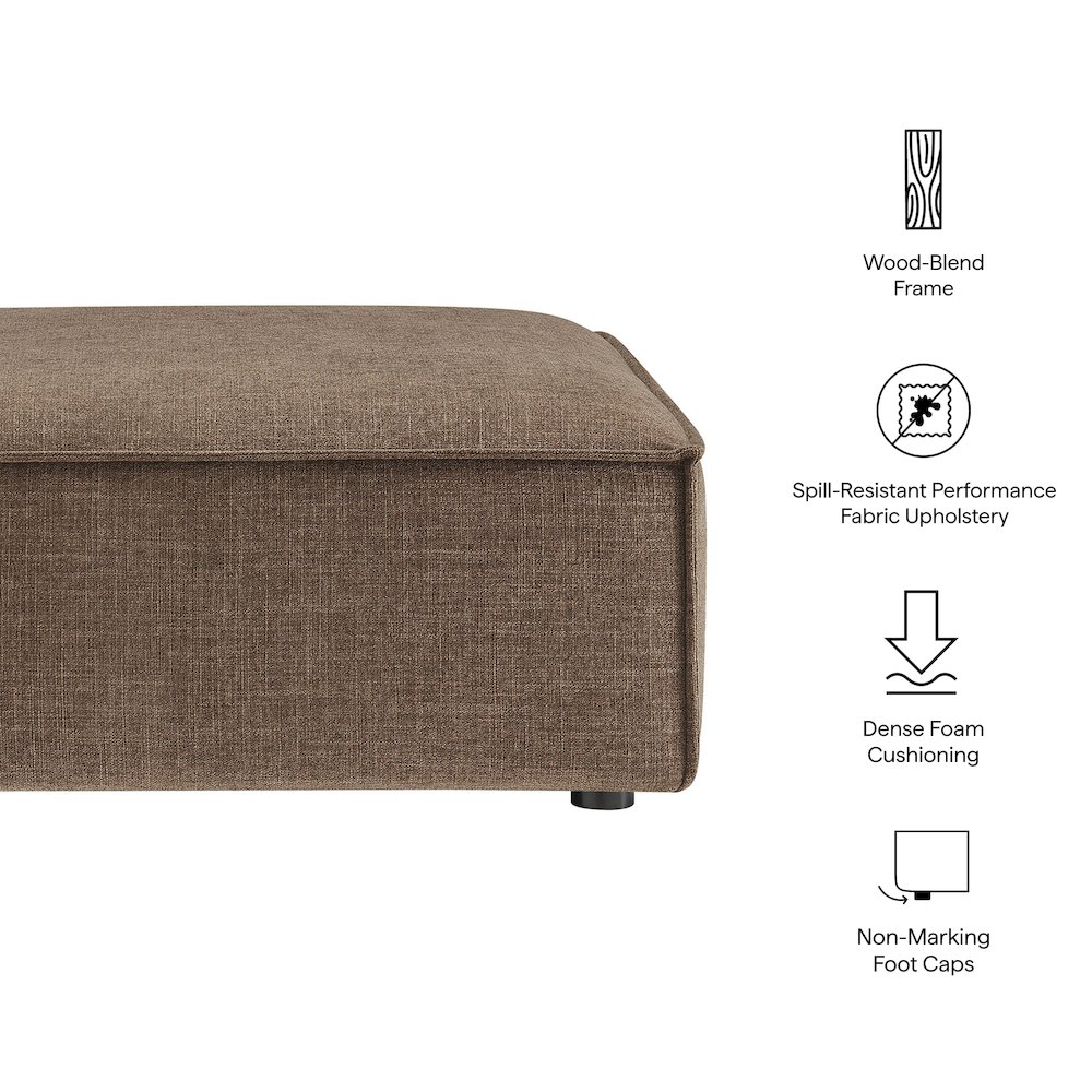 Restore Performance Fabric Upholstered Modular Ottoman. Picture 2