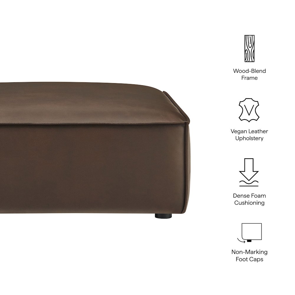 Restore Vegan Leather Modular Ottoman. Picture 2
