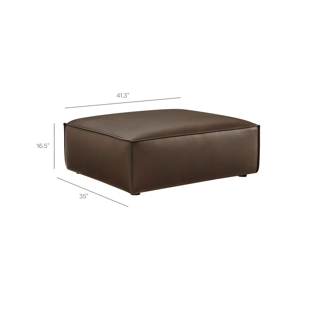 Restore Vegan Leather Modular Ottoman. Picture 3