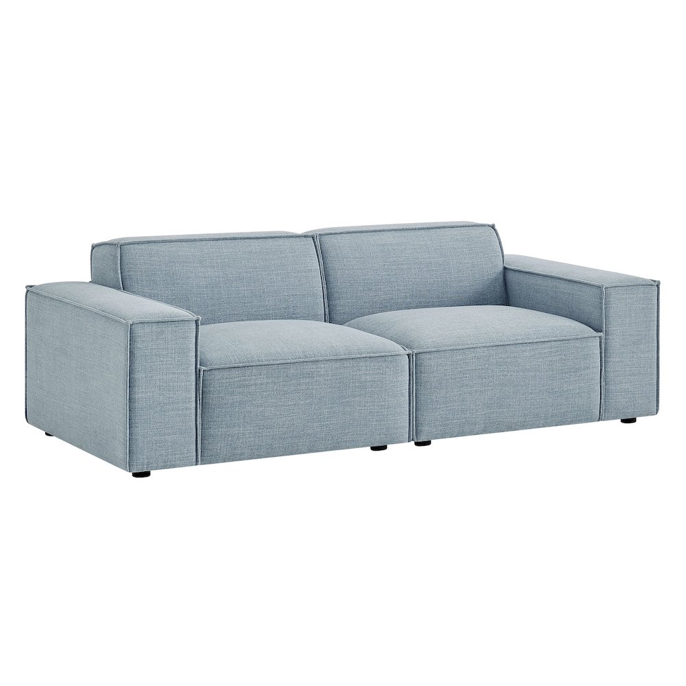 Restore 2-Piece Performance Fabric Upholstered Modular Loveseat. Picture 1