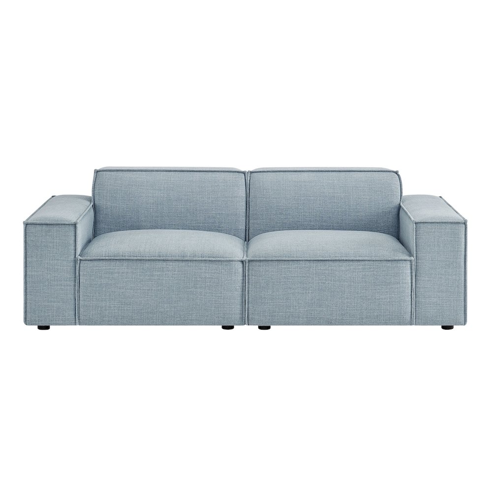 Restore 2-Piece Performance Fabric Upholstered Modular Loveseat. Picture 6