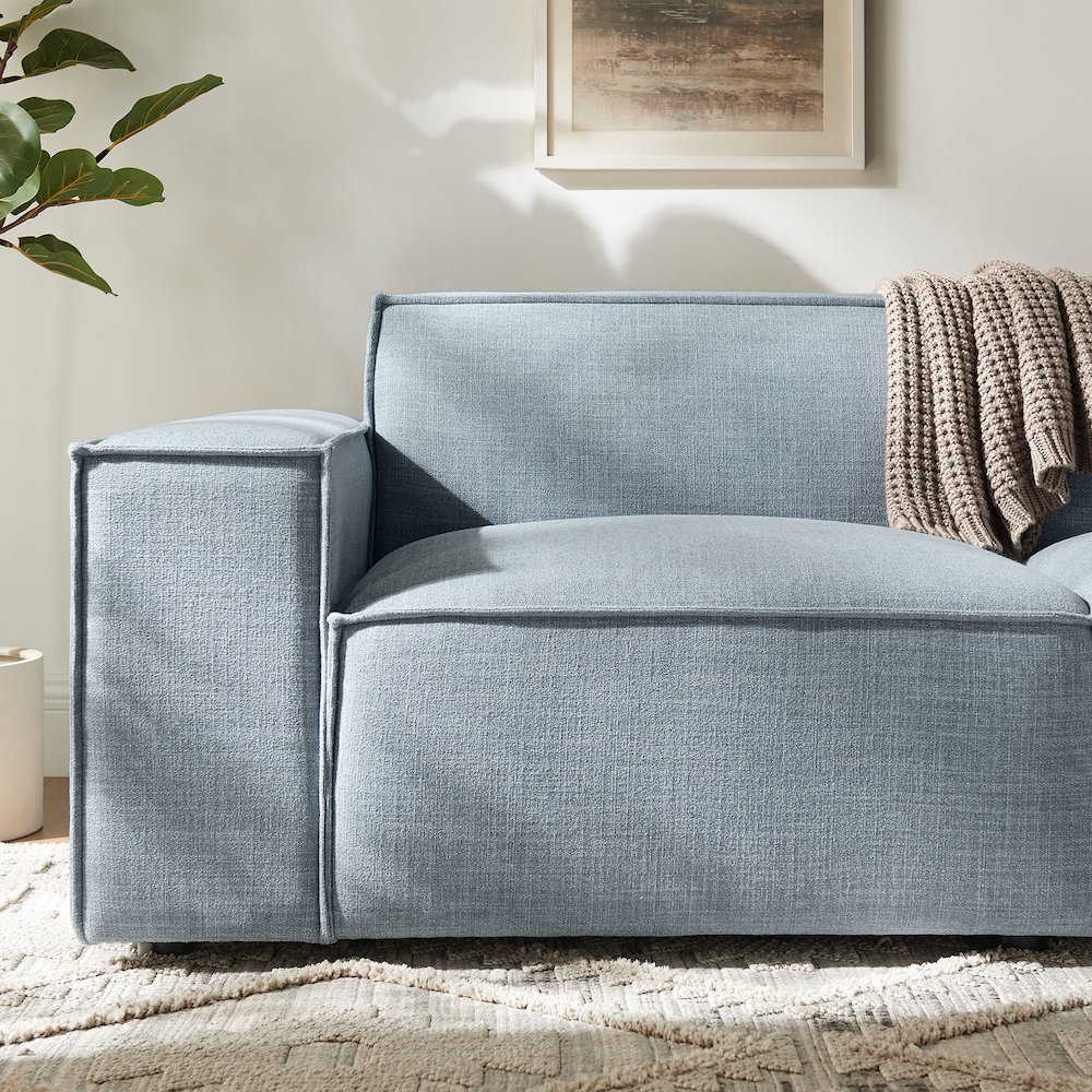 Restore 2-Piece Performance Fabric Upholstered Modular Loveseat. Picture 10