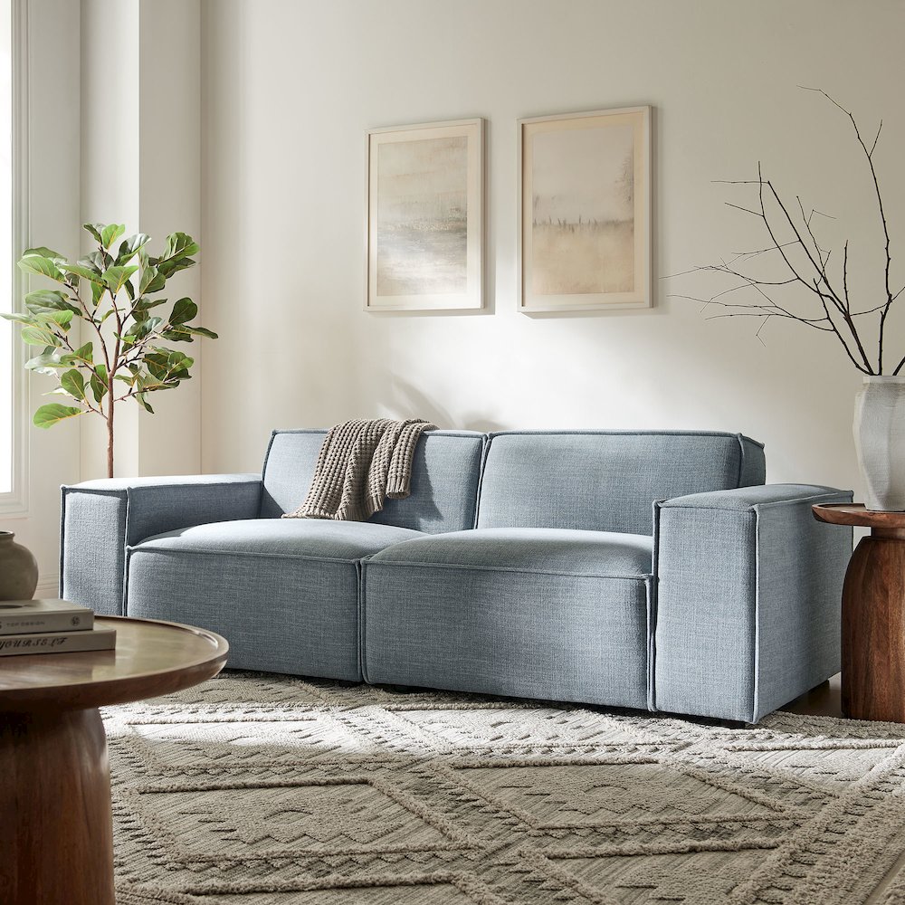 Restore 2-Piece Performance Fabric Upholstered Modular Loveseat. Picture 8