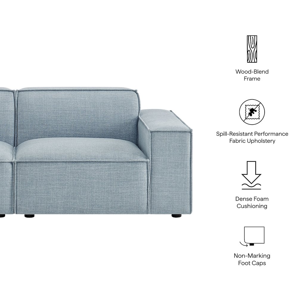 Restore 2-Piece Performance Fabric Upholstered Modular Loveseat. Picture 2