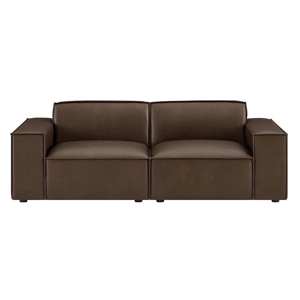Restore 2-Piece Vegan Leather Modular Loveseat. Picture 5