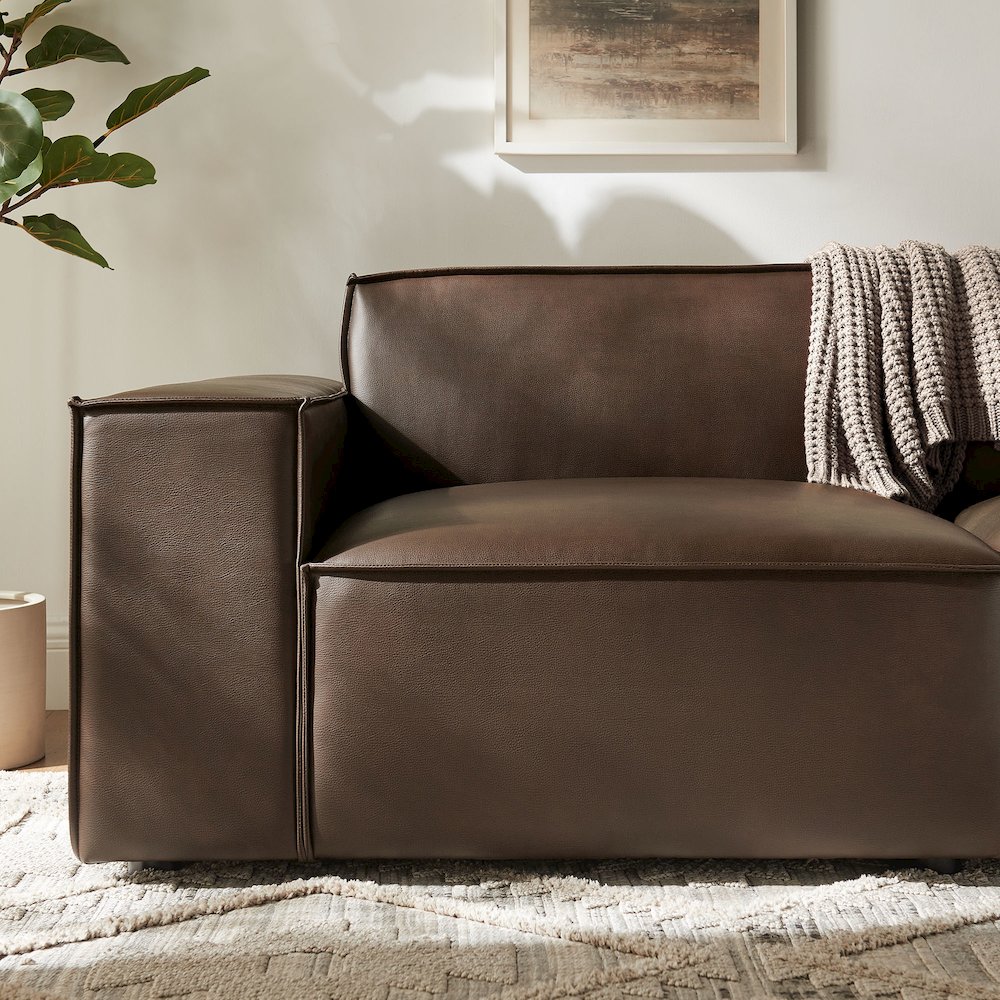 Restore 2-Piece Vegan Leather Modular Loveseat. Picture 9