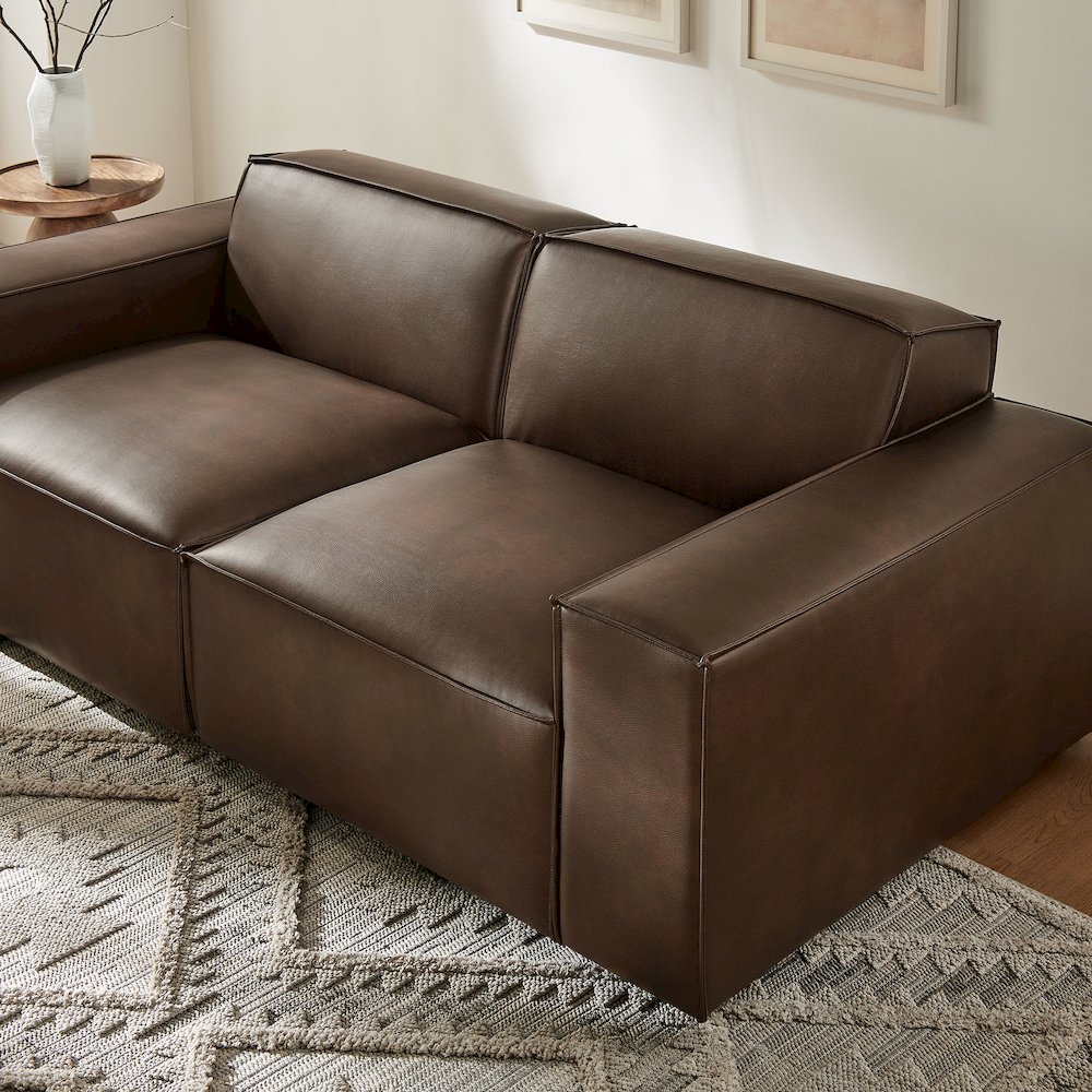 Restore 2-Piece Vegan Leather Modular Loveseat. Picture 8