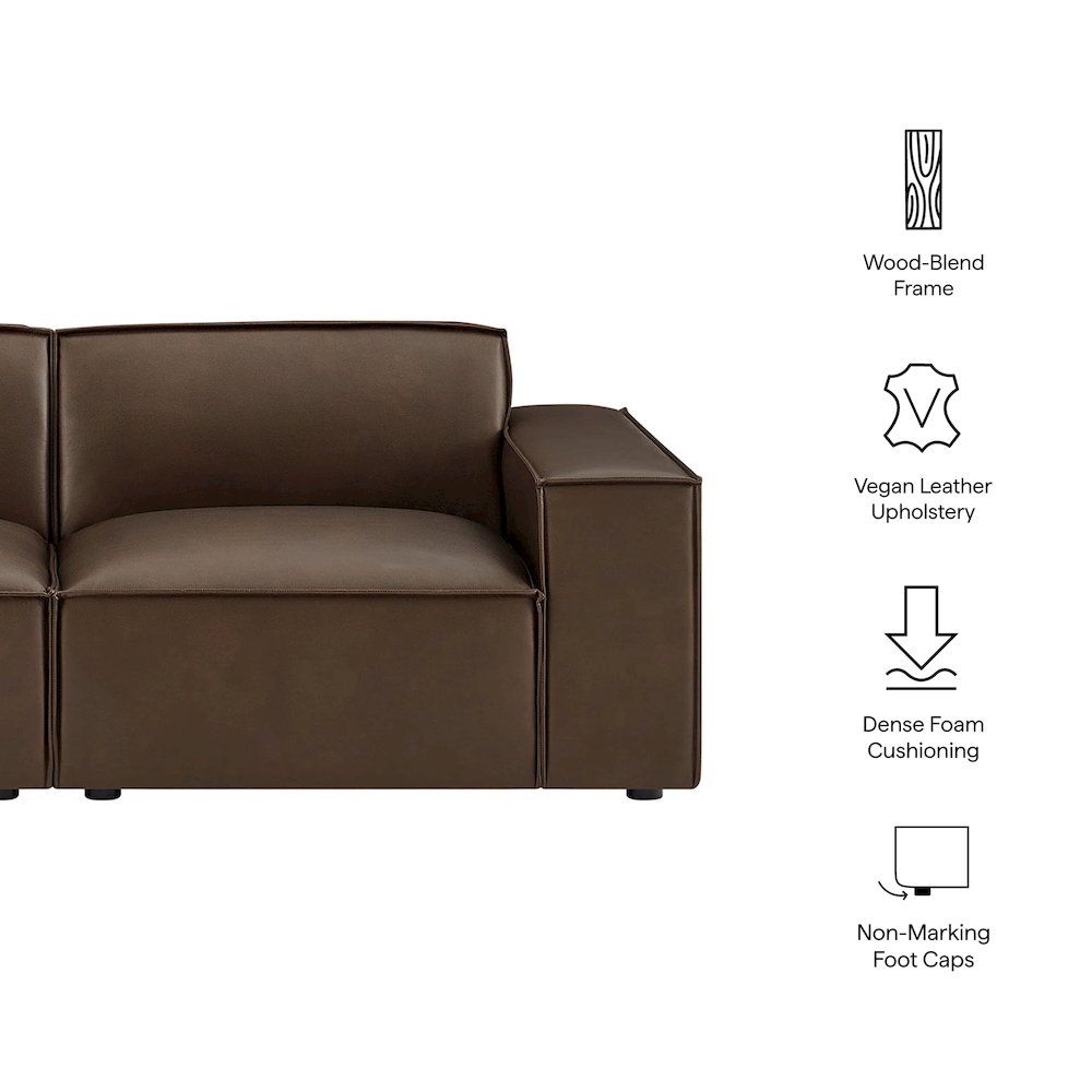 Restore 2-Piece Vegan Leather Modular Loveseat. Picture 2