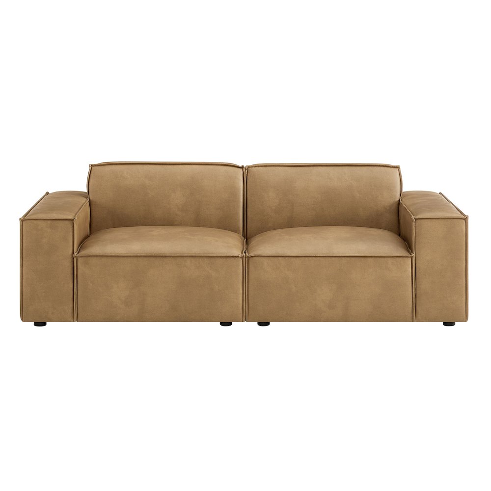Restore 2-Piece Vegan Leather Modular Loveseat. Picture 5