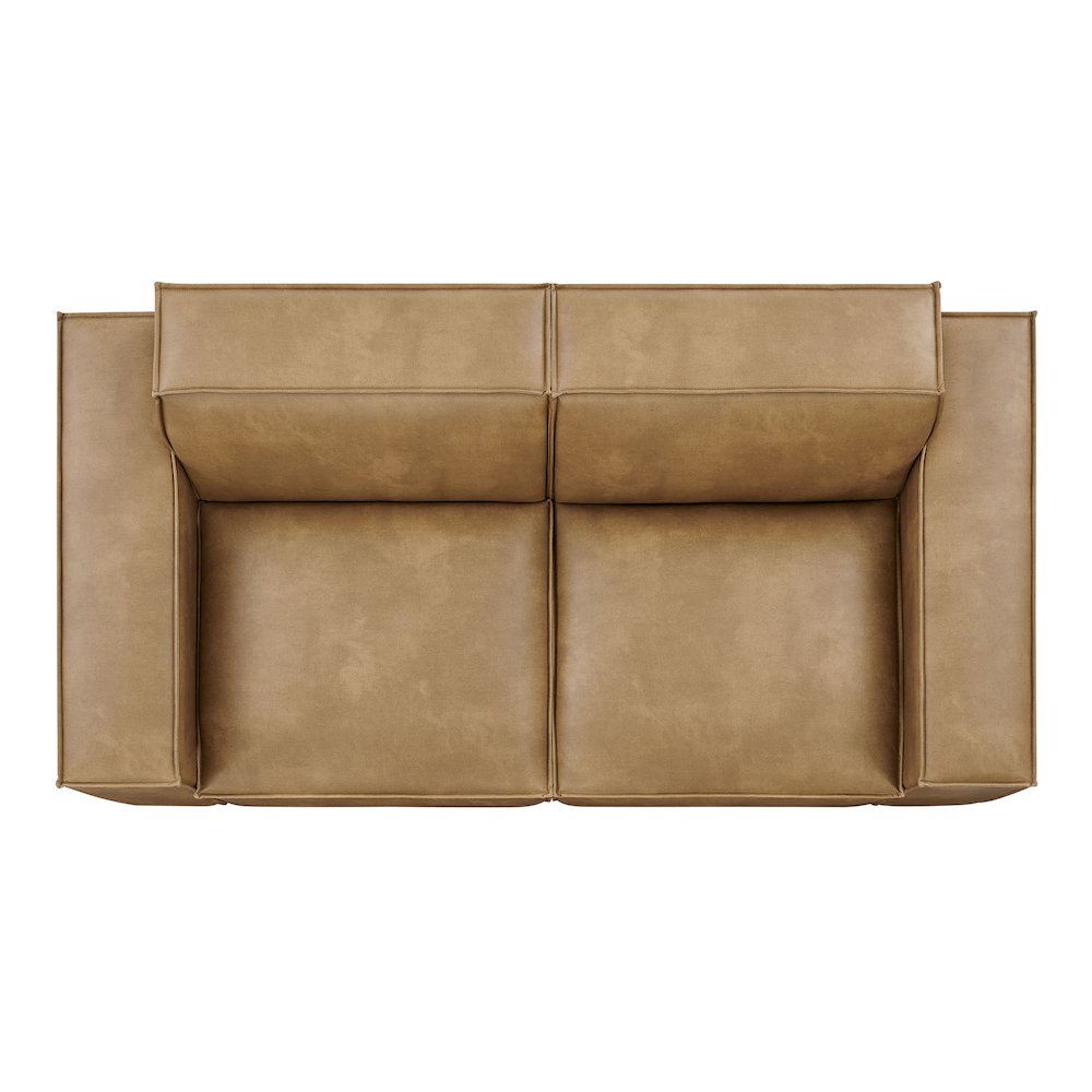 Restore 2-Piece Vegan Leather Modular Loveseat. Picture 6
