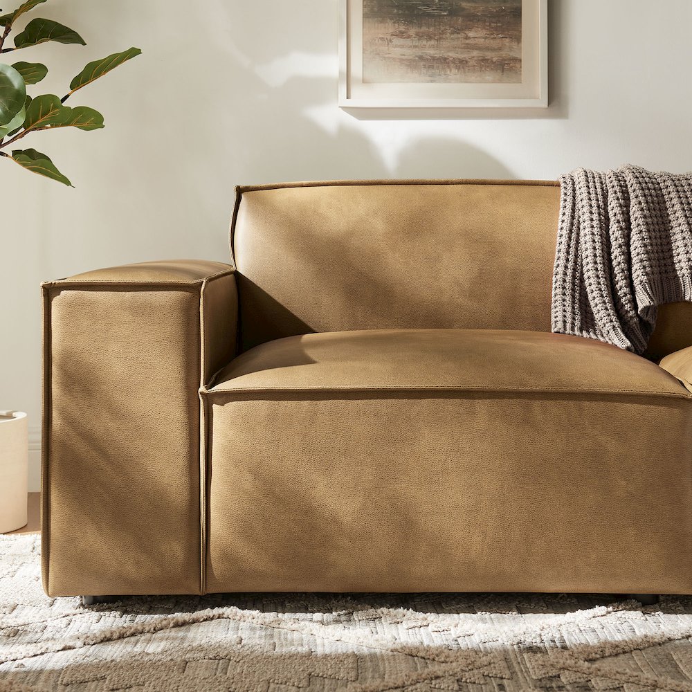 Restore 2-Piece Vegan Leather Modular Loveseat. Picture 9