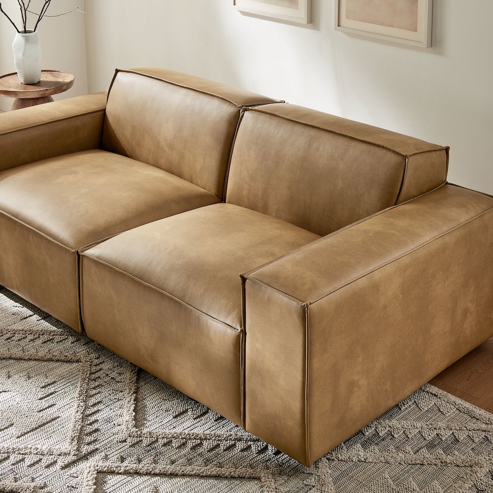Restore 2-Piece Vegan Leather Modular Loveseat. Picture 8