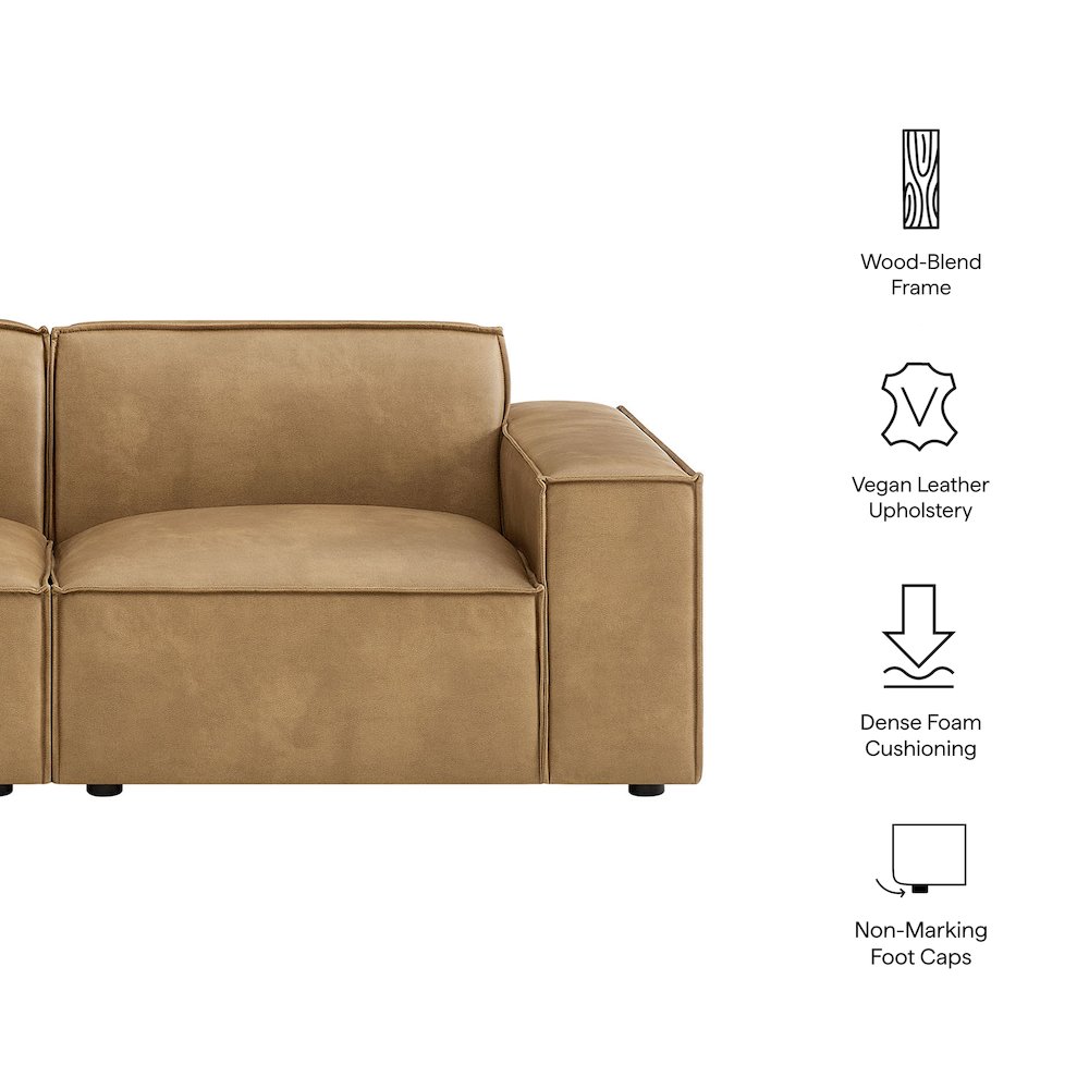 Restore 2-Piece Vegan Leather Modular Loveseat. Picture 2