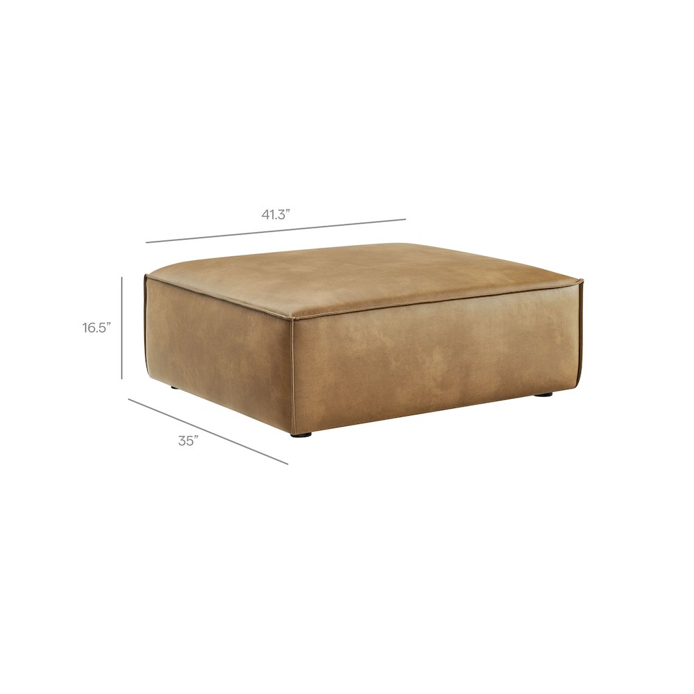 Restore 4-Piece Vegan Leather Modular Sofa Set with Ottoman. Picture 6