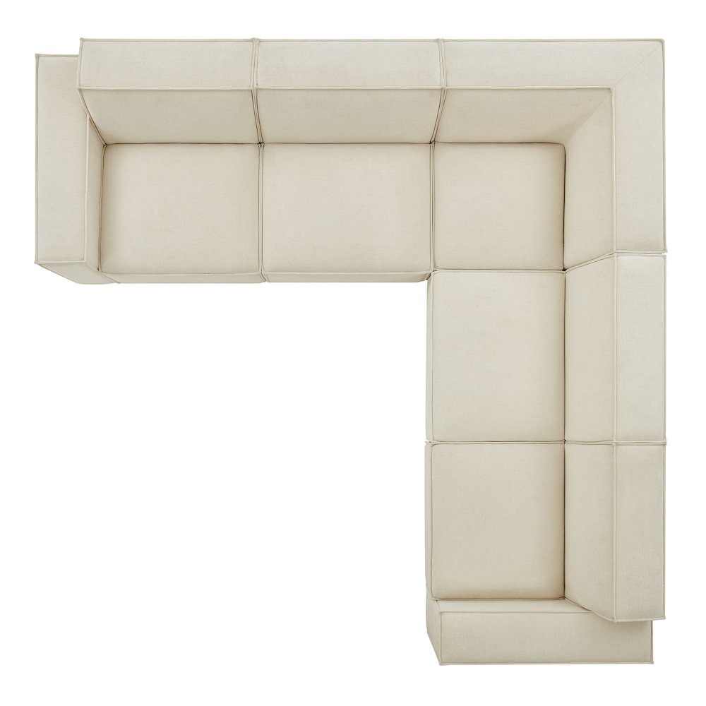 Restore 5-Piece Performance Fabric Upholstered Modular L-Shaped Sofa. Picture 9