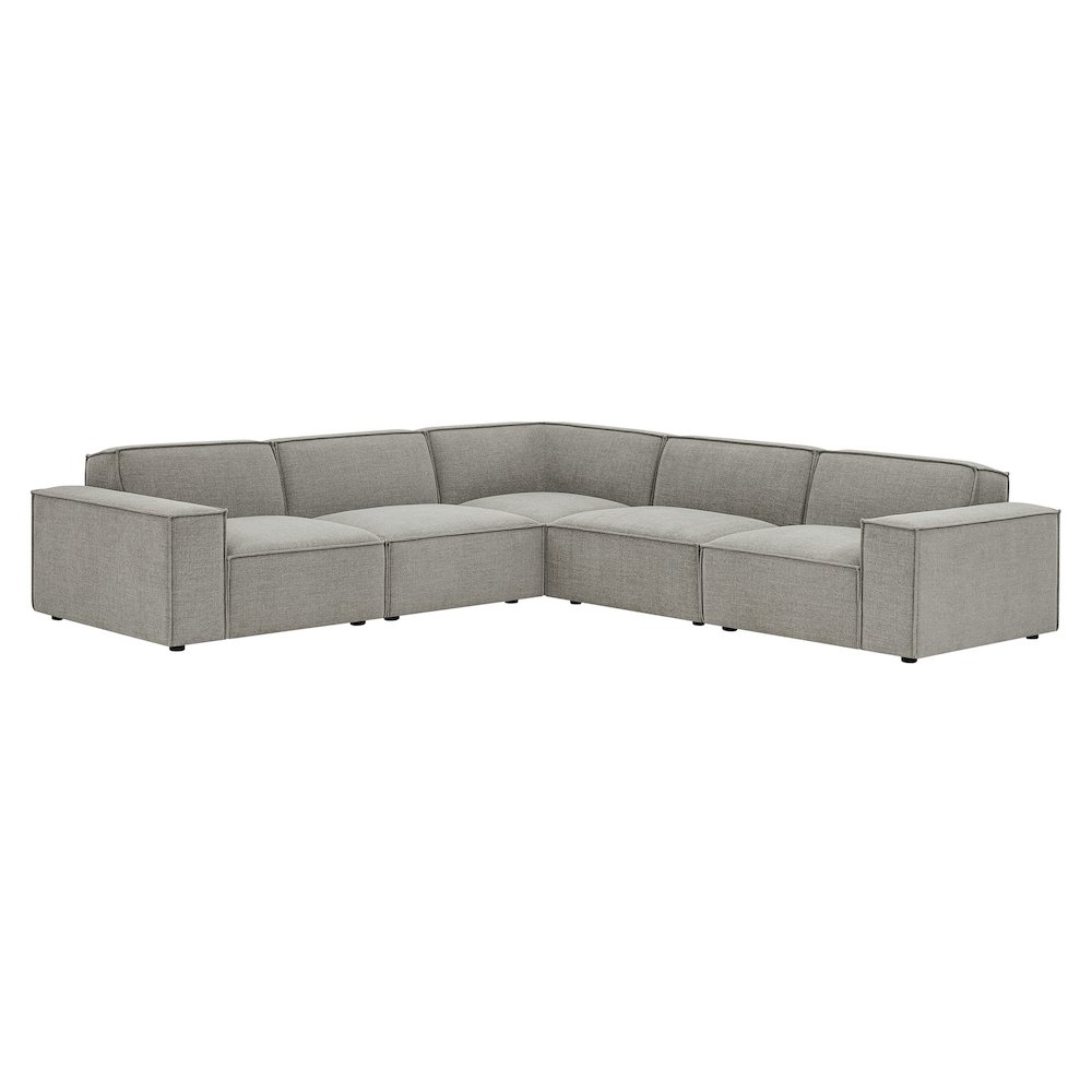 Restore 5-Piece Performance Fabric Upholstered Modular L-Shaped Sofa. Picture 1