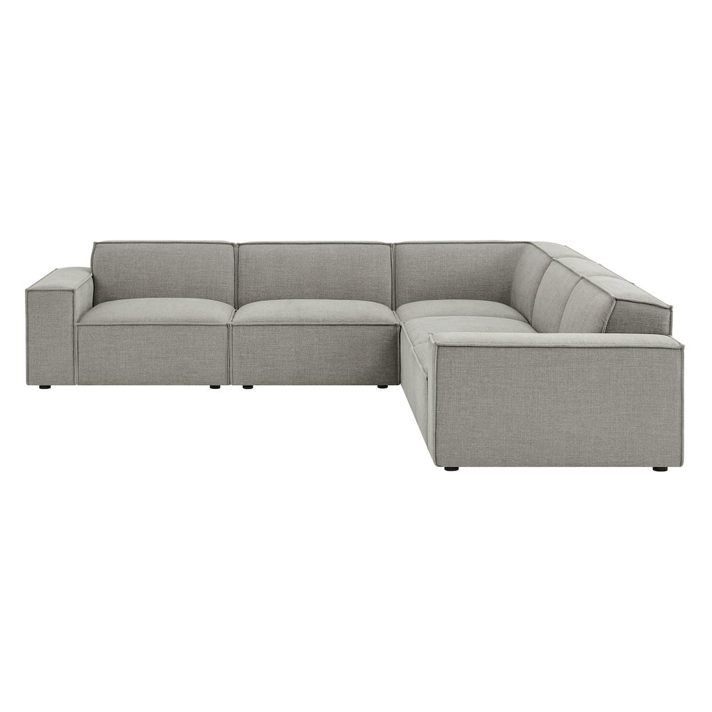 Restore 5-Piece Performance Fabric Upholstered Modular L-Shaped Sofa. Picture 8