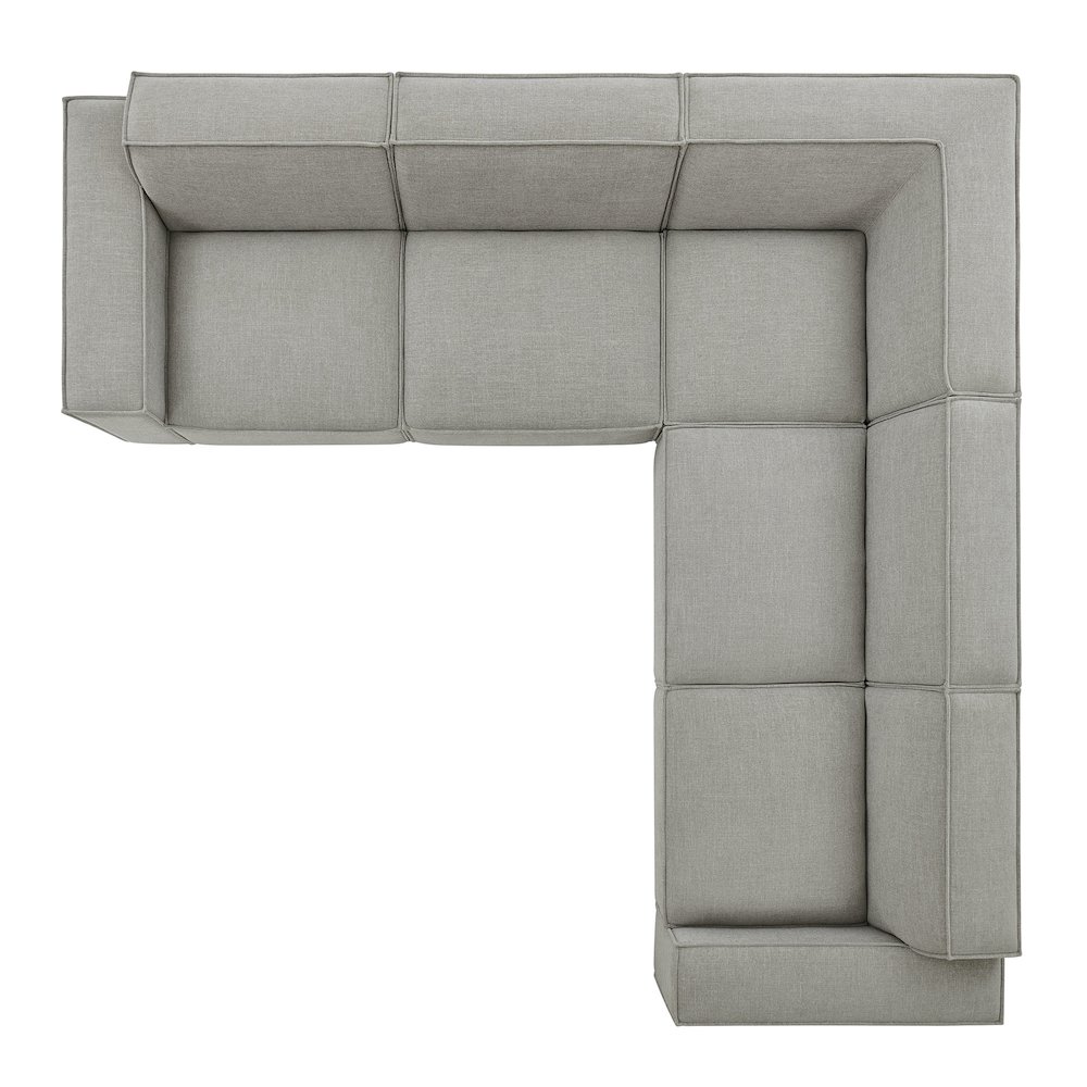 Restore 5-Piece Performance Fabric Upholstered Modular L-Shaped Sofa. Picture 9