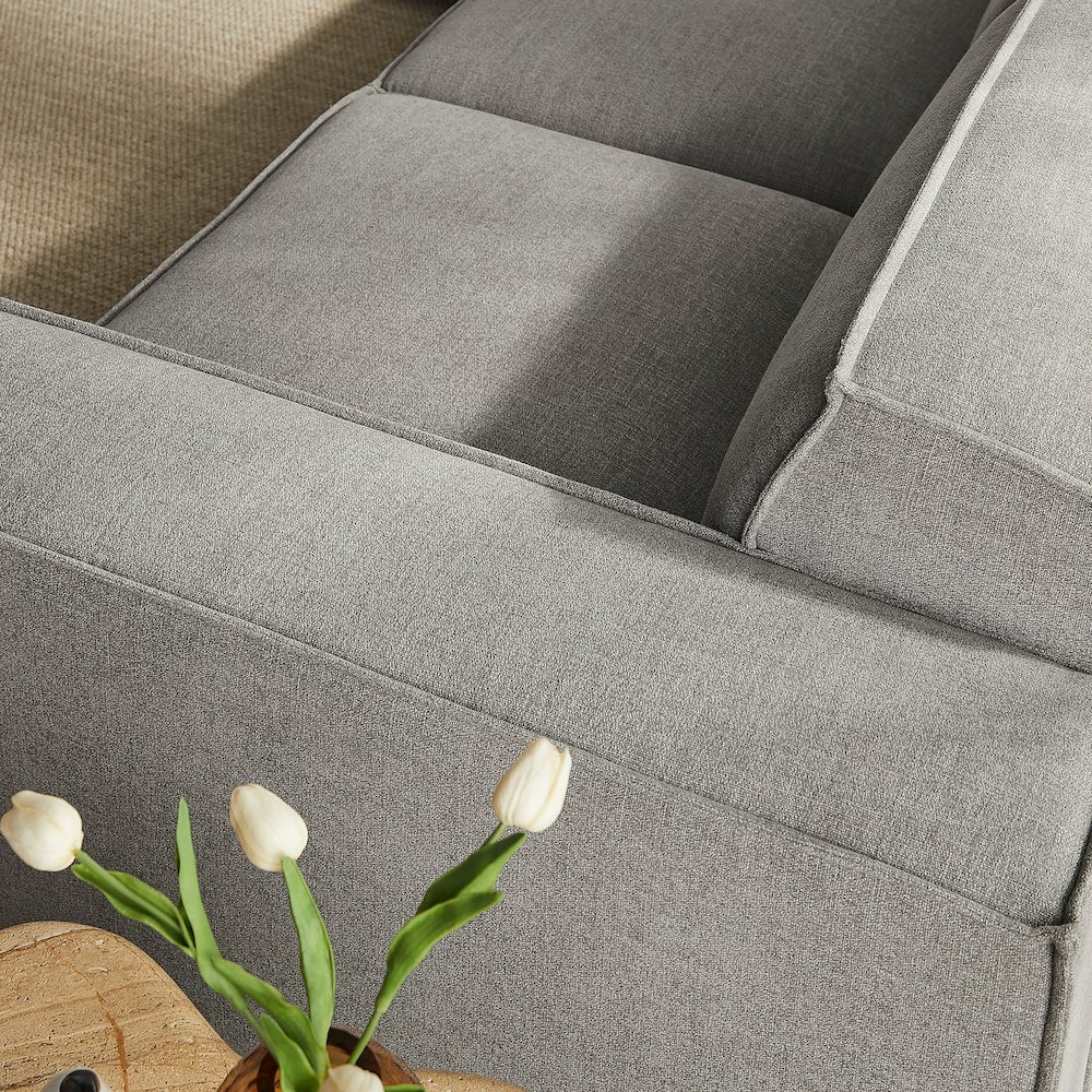 Restore 5-Piece Performance Fabric Upholstered Modular L-Shaped Sofa. Picture 12