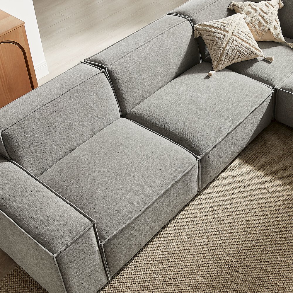 Restore 5-Piece Performance Fabric Upholstered Modular L-Shaped Sofa. Picture 11