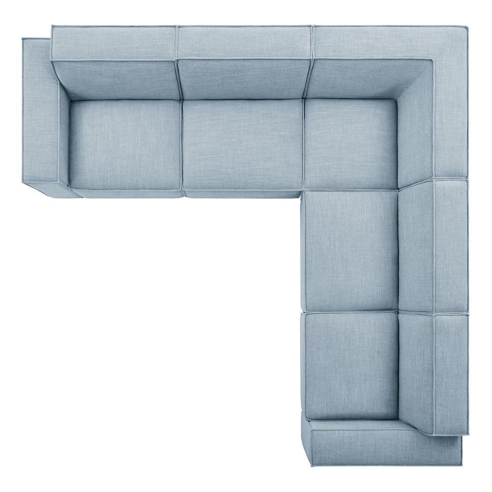 Restore 5-Piece Performance Fabric Upholstered Modular L-Shaped Sofa. Picture 9