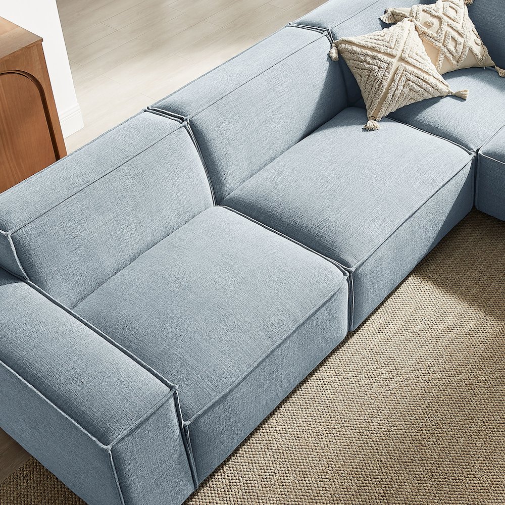 Restore 5-Piece Performance Fabric Upholstered Modular L-Shaped Sofa. Picture 11