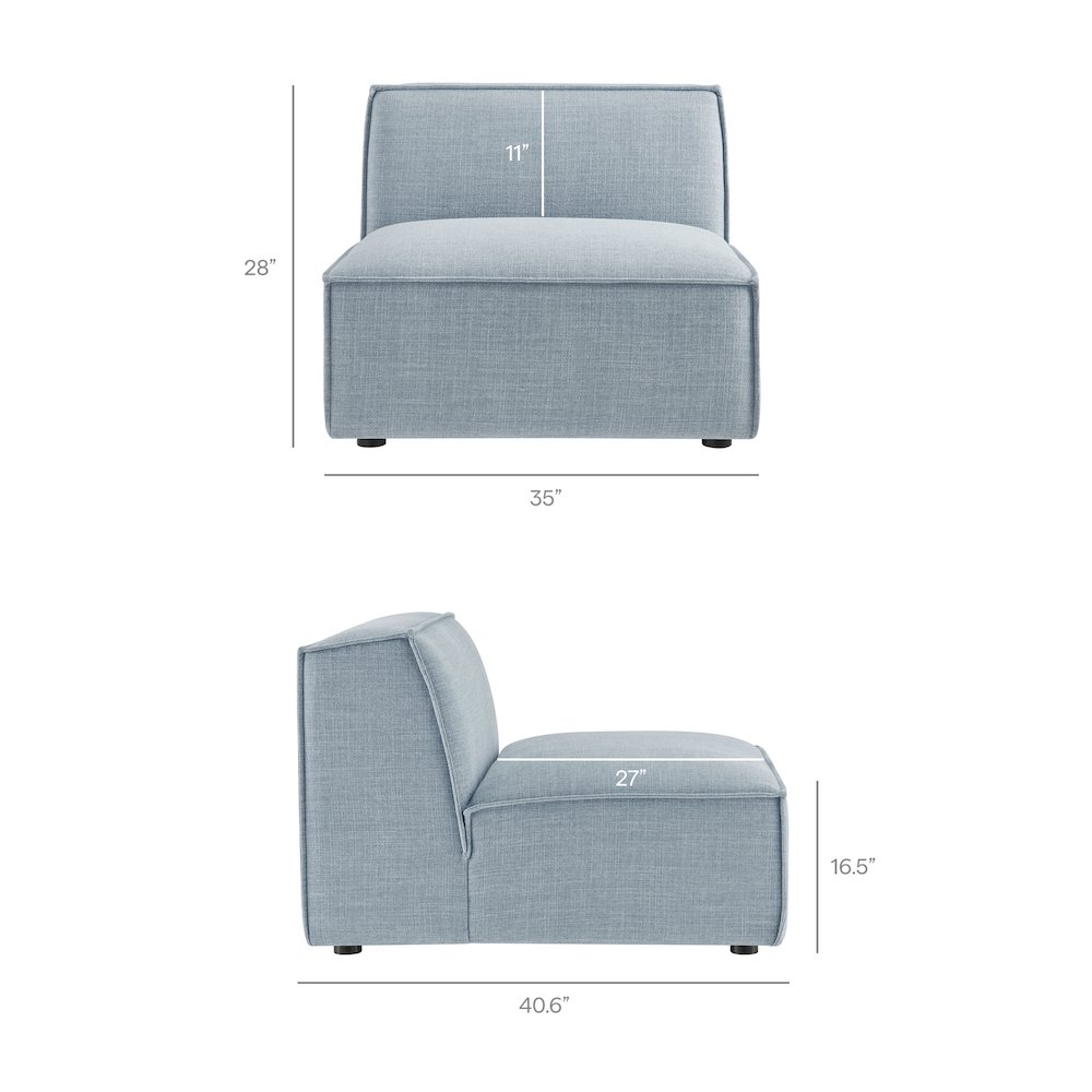 Restore 5-Piece Performance Fabric Upholstered Modular L-Shaped Sofa. Picture 5