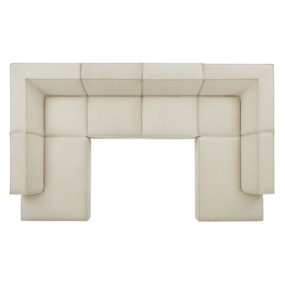 Restore 6-Piece Performance Fabric Upholstered U-Shaped Sectional Sofa. Picture 9