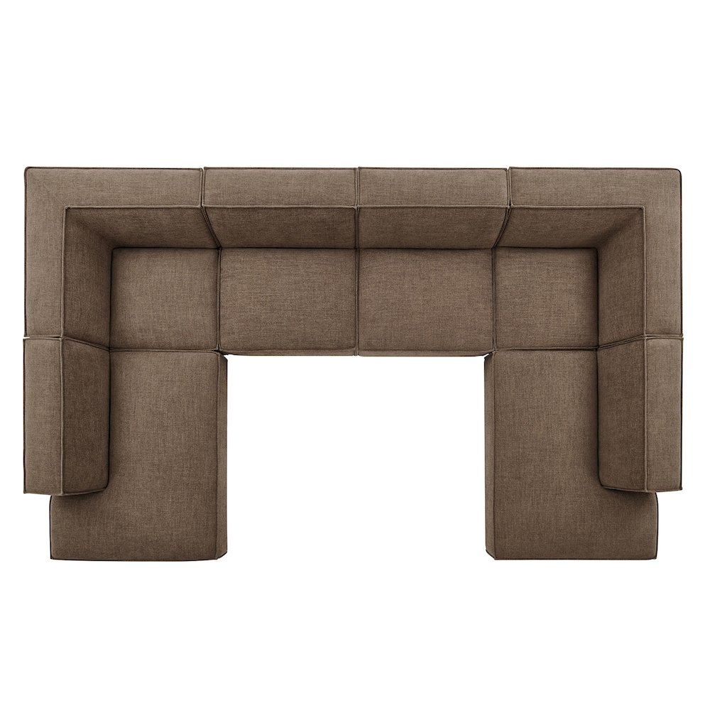 Restore 6-Piece Performance Fabric Upholstered U-Shaped Sectional Sofa. Picture 9