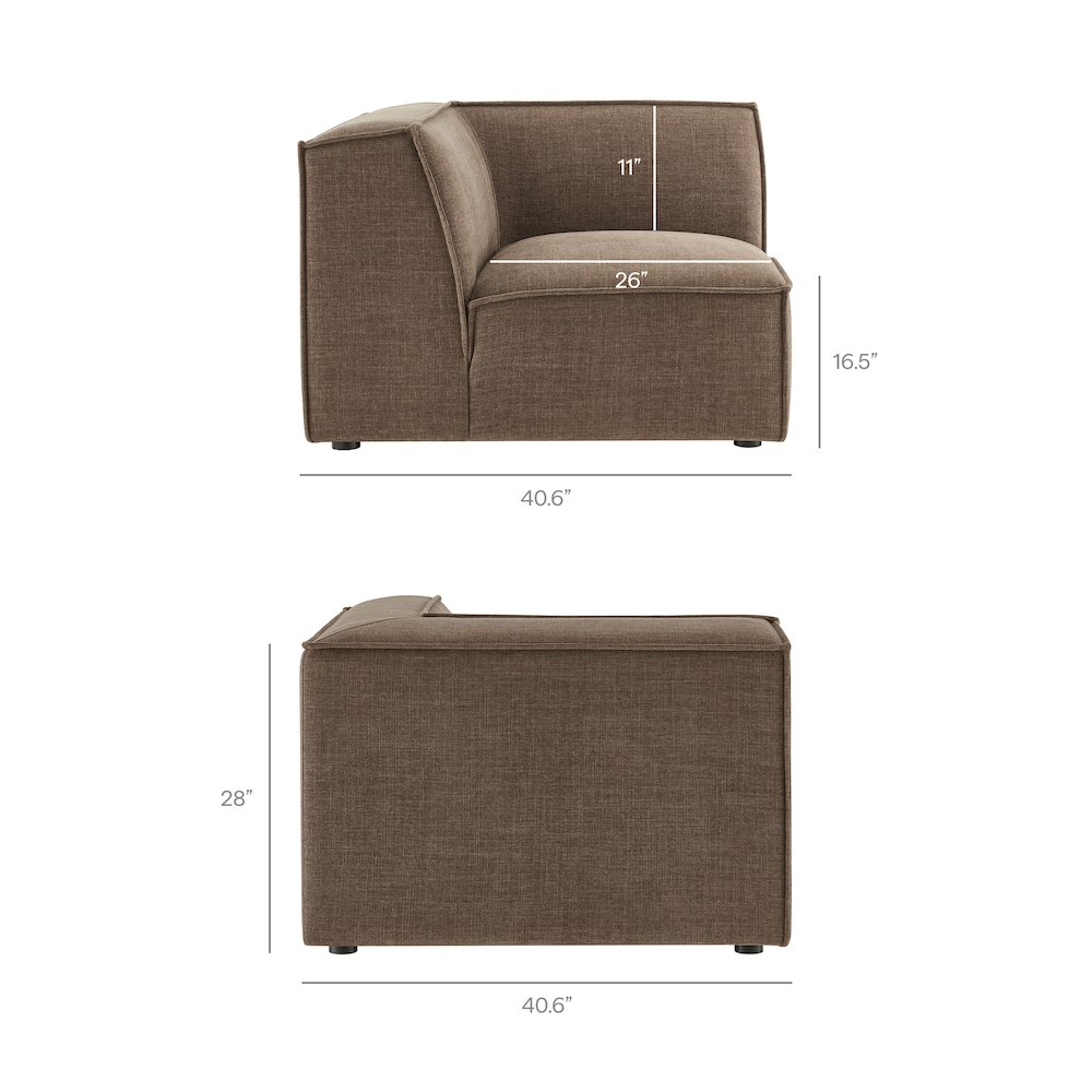 Restore 6-Piece Performance Fabric Upholstered U-Shaped Sectional Sofa. Picture 6