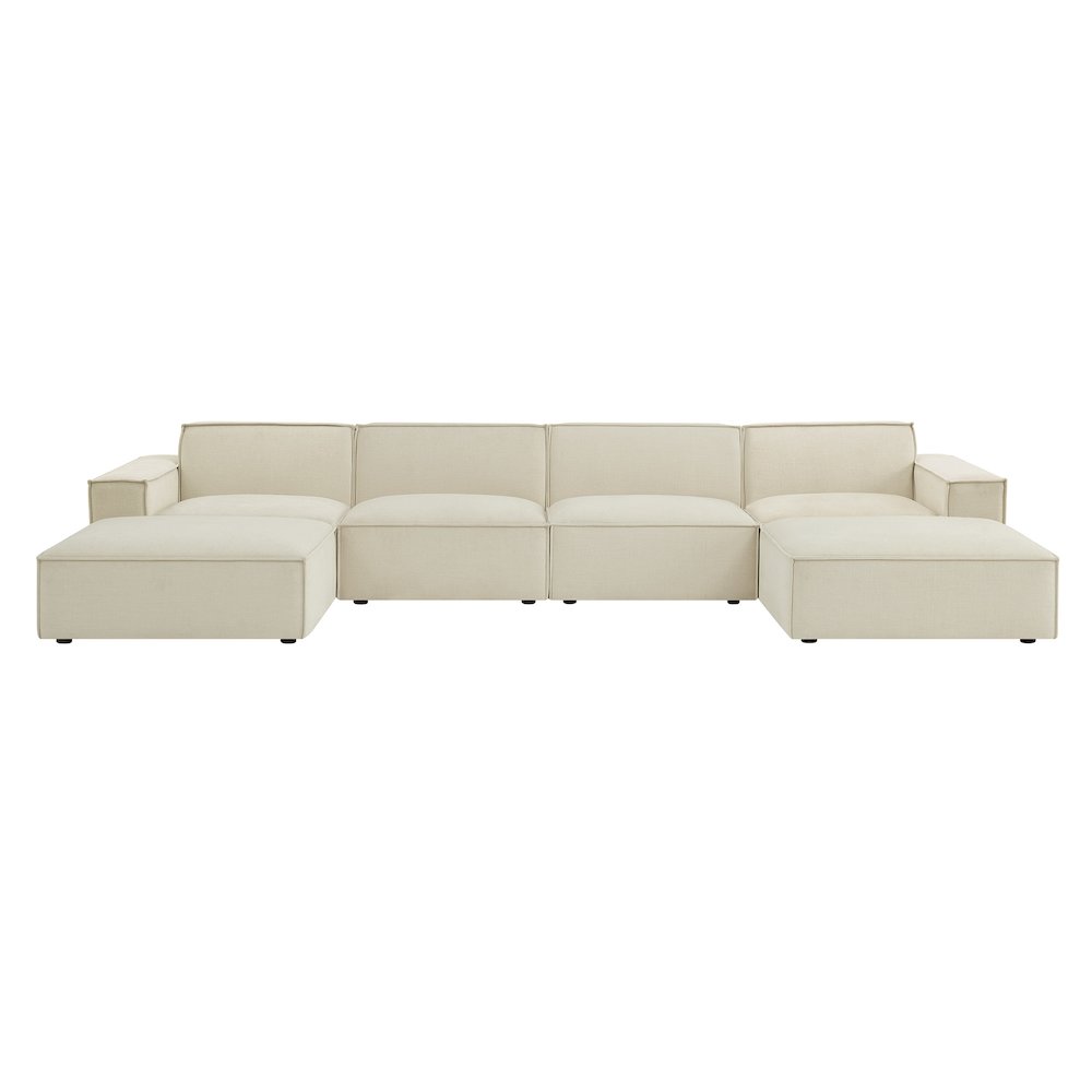 Restore 6-Piece Performance Fabric Upholstered Modular Sectional Sofa. Picture 8