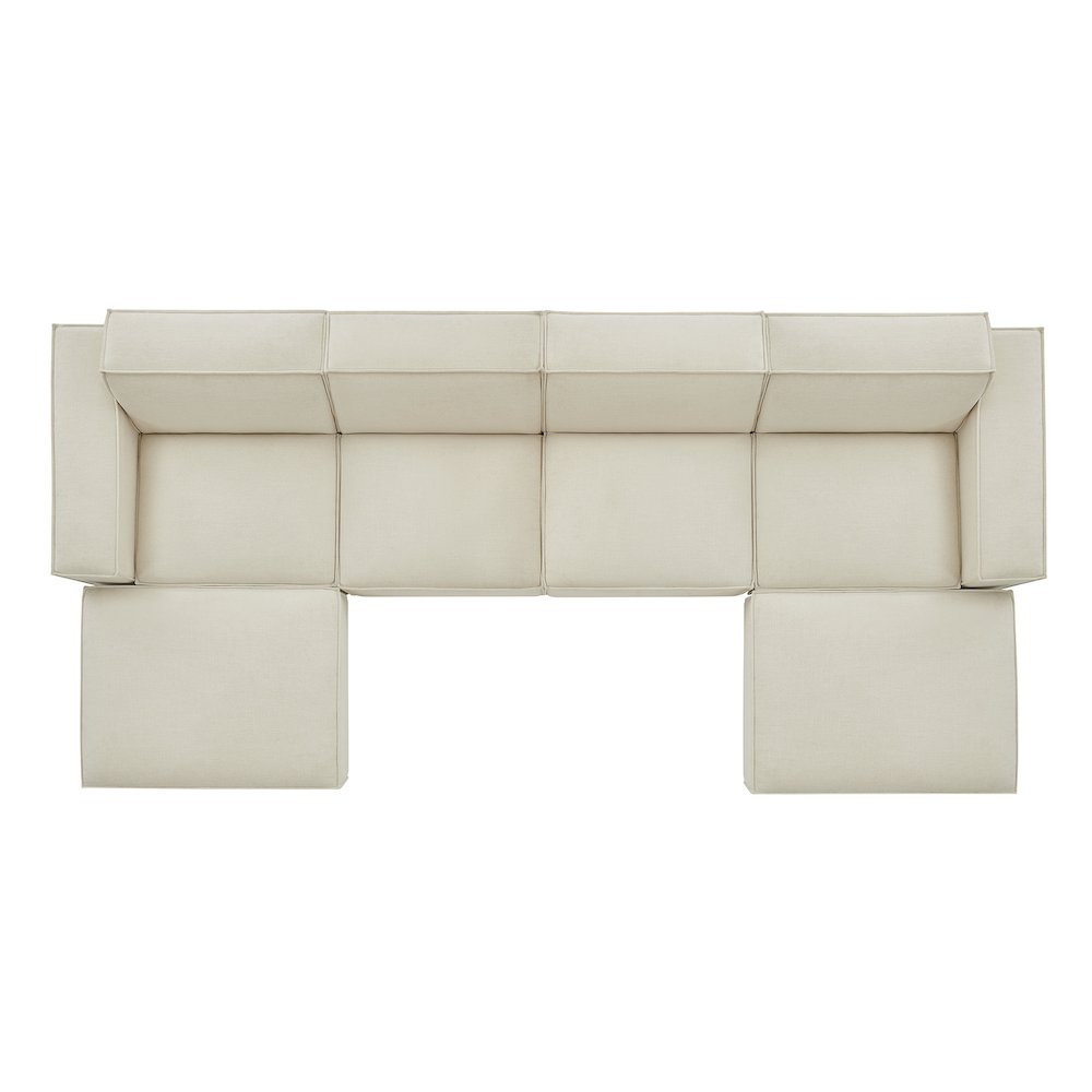 Restore 6-Piece Performance Fabric Upholstered Modular Sectional Sofa. Picture 9