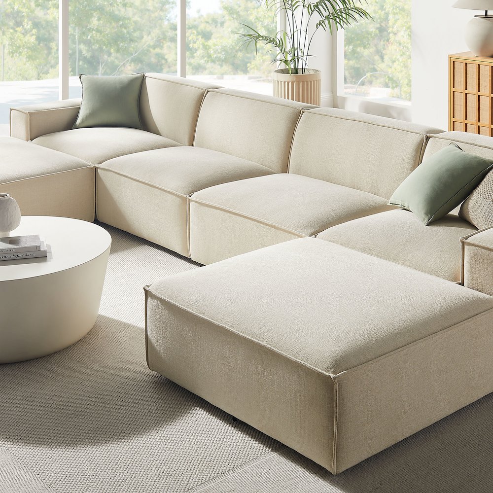 Restore 6-Piece Performance Fabric Upholstered Modular Sectional Sofa. Picture 11