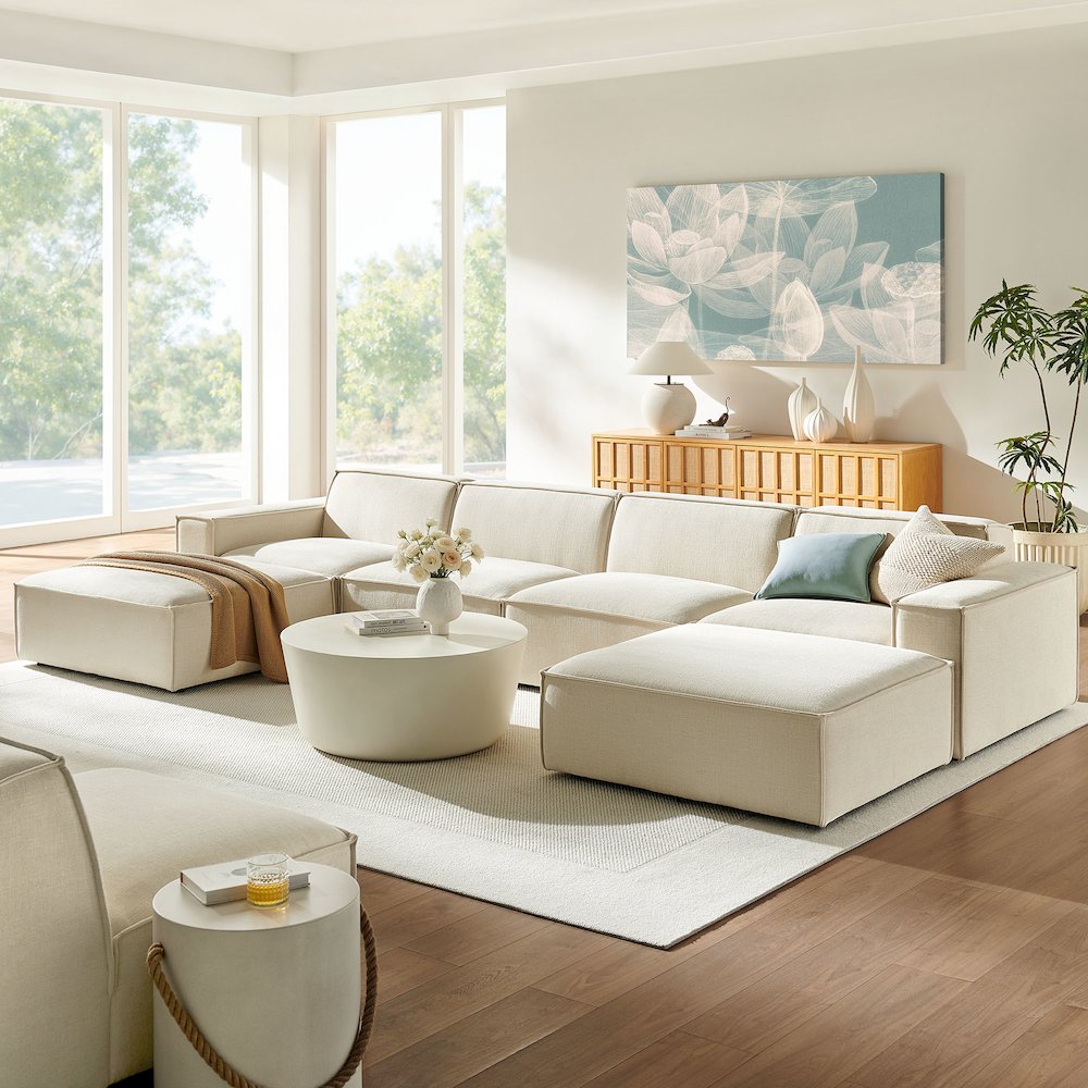 Restore 6-Piece Performance Fabric Upholstered Modular Sectional Sofa. Picture 10