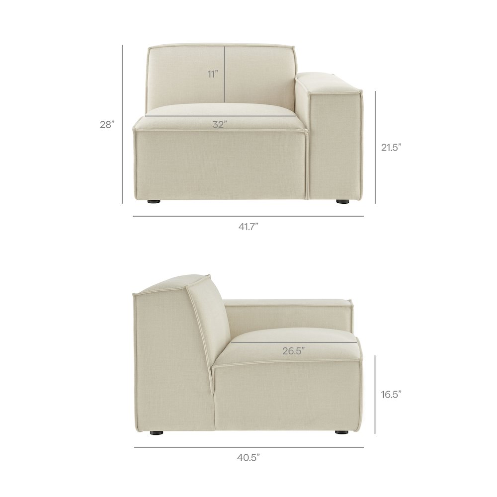 Restore 6-Piece Performance Fabric Upholstered Modular Sectional Sofa. Picture 4