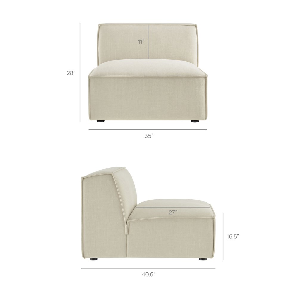 Restore 6-Piece Performance Fabric Upholstered Modular Sectional Sofa. Picture 6
