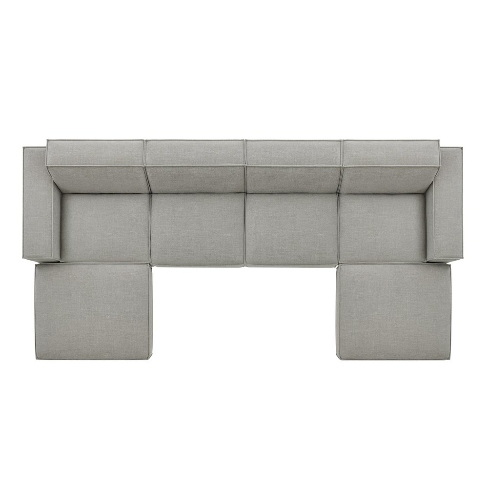 Restore 6-Piece Performance Fabric Upholstered Modular Sectional Sofa. Picture 9