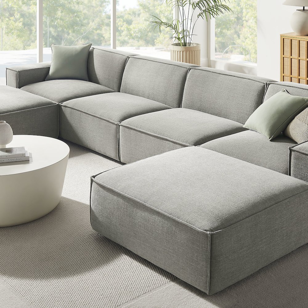 Restore 6-Piece Performance Fabric Upholstered Modular Sectional Sofa. Picture 11