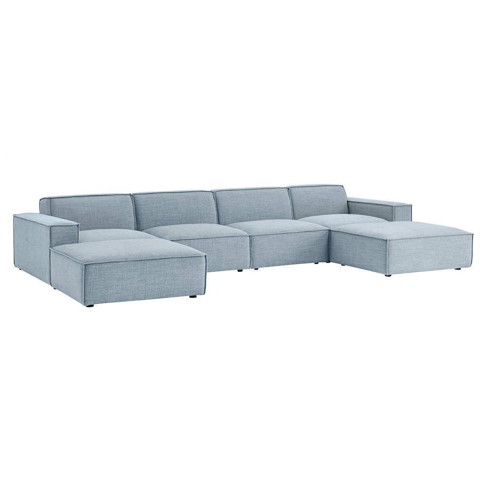 Restore 6-Piece Performance Fabric Upholstered Modular Sectional Sofa. Picture 1