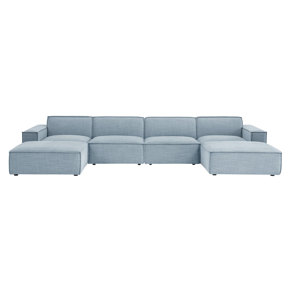 Restore 6-Piece Performance Fabric Upholstered Modular Sectional Sofa. Picture 8