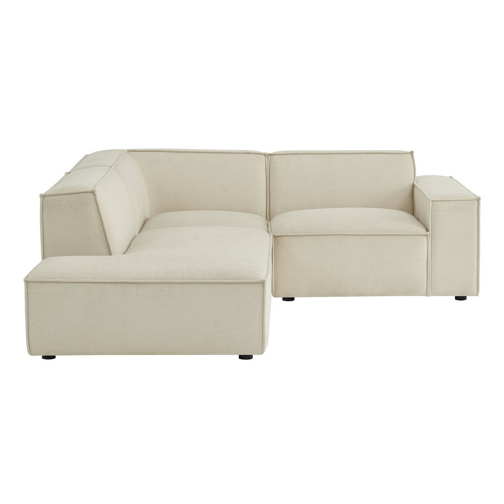 Restore 3-Piece Performance Fabric Upholstered Modular L-Shaped Sectional Sofa. Picture 7