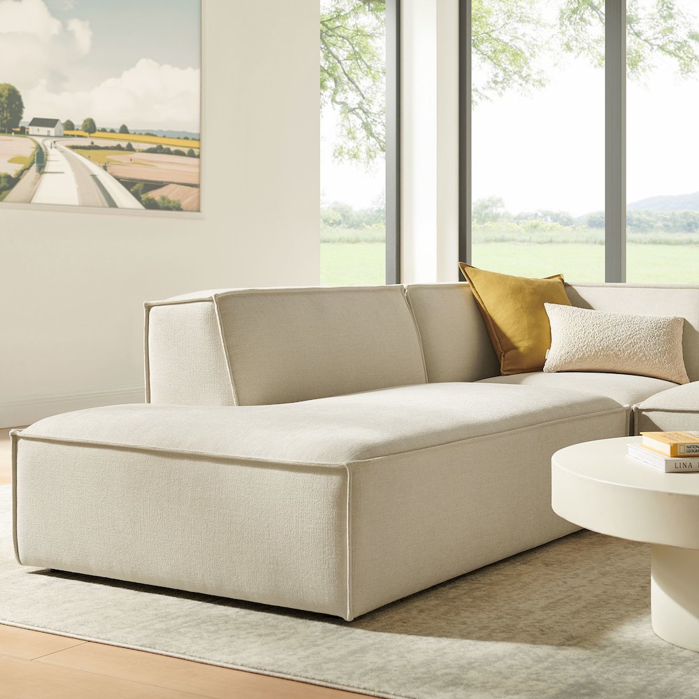 Restore 3-Piece Performance Fabric Upholstered Modular L-Shaped Sectional Sofa. Picture 11